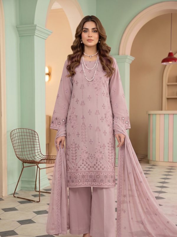 EID Collection – 3PC Chicken Kari Lawn Suit | Pret Collection | Lehaza Pakistani Clothing