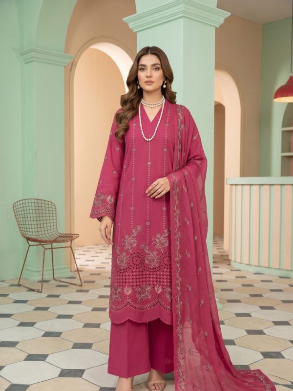 EID Collection – 3PC Chicken Kari Lawn Suit | Pret Collection | Lehaza Pakistani Clothing