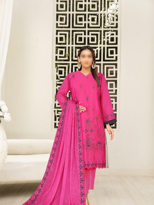 EID Collection – 3PC Chicken Kari Lawn Suit | Pret Collection | Lehaza Pakistani Clothing