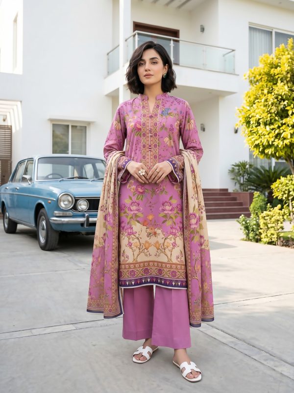 3PC Crystal Printed Lawn | Lehaza Pakistani Clothing