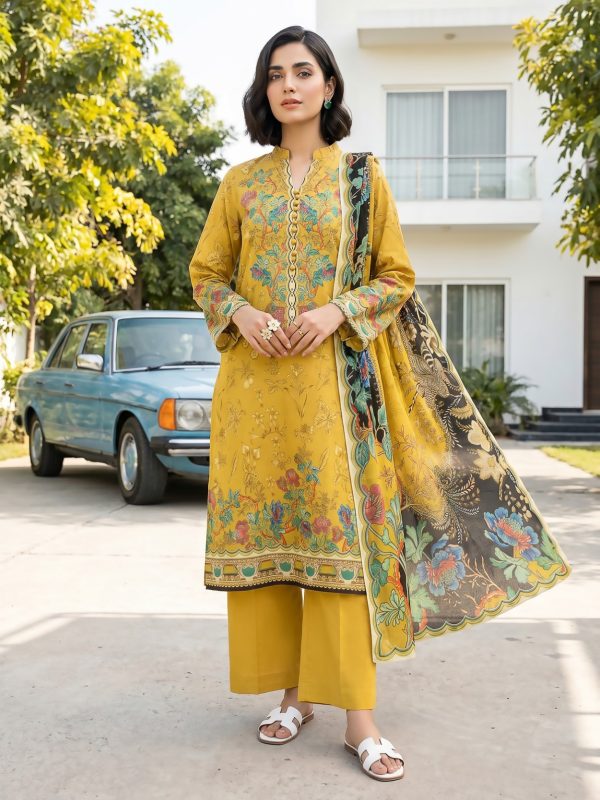 3PC Crystal Printed Lawn | Lehaza Pakistani Clothing