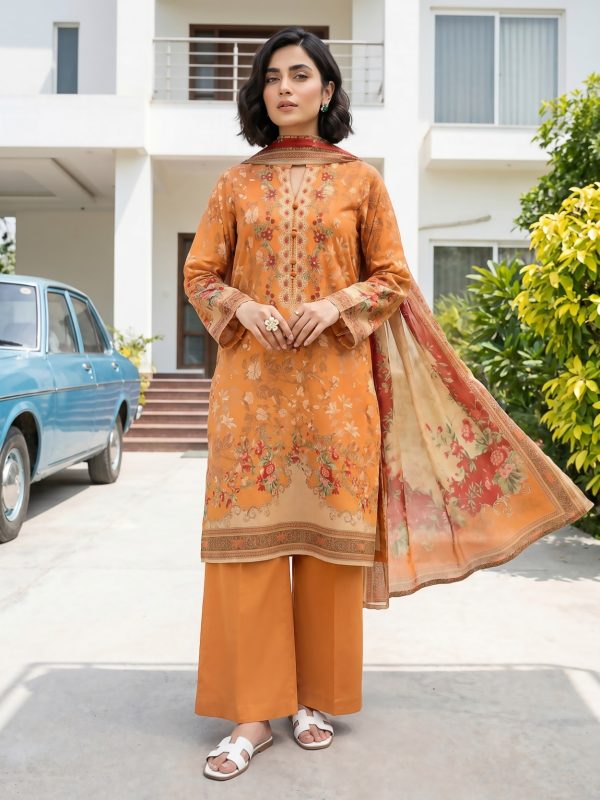 3PC Crystal Printed Lawn | Lehaza Pakistani Clothing