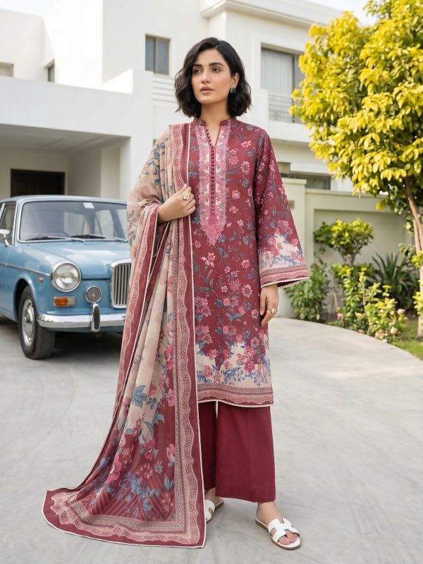 3PC Crystal Printed Lawn | Summer Collection | Lehaza Pakistani Clothing